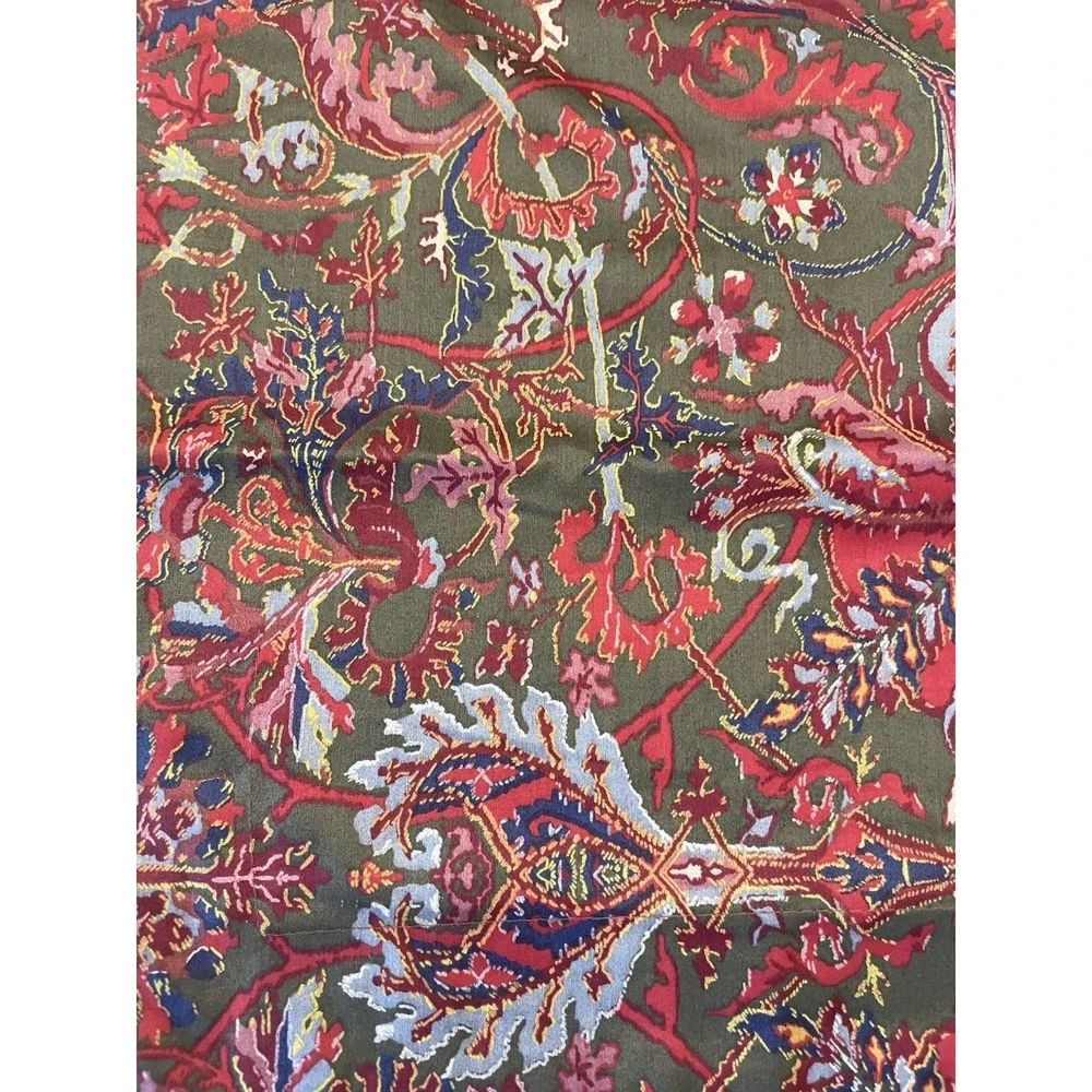 Vtg Ralph Lauren Galahad Red Medieval Paisley Euro Pillow Sham 30x30